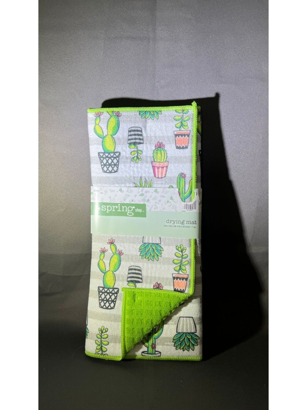 The Spring Shop Cactus 15x20 Kitchen Drying Mat Bright Colors
